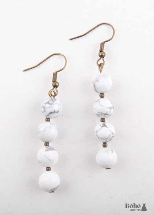 Boho Earrings, RH Dangle Earrings, 3 Balls